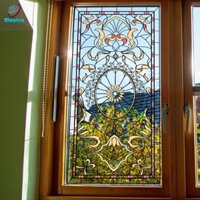 Blesiya 2 Miếng Dán Cửa Sổ Dán Tĩnh 15.75inchx39,37inch Trang Trí Nhà