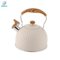 Blesiya 2500ml Ấm trà Teakettle Ấm đun nước sôi Còi Ấm đun nước để pha cà phê Hộ gia đình Bếp điện từ tại nhà