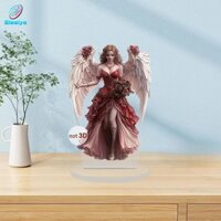 Blesiya 2D Flat Acrylic Bàn Trang Trí Mảng Trang Trí Trong Nhà Ngoài Trời Bàn Làm Việc Bohemian Thiên Thần Ký Cho Tiệc Kệ Sách
