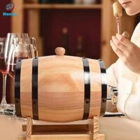 Blesiya Thùng lão hóa bằng gỗ có giá đỡ Hộp đựng thùng bia Thùng đựng cho bàn Rượu mạnh