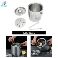 Blesiya Xô Đá Inox Có Nắp Hộp Đựng Kim Loại Di Động Cách Nhiệt Tường Đôi Cho Thanh Phụ Kiện Tiệc Champagne