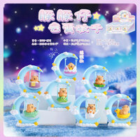 Blind box capybara, nằm ngủ trên mặt trăng dễ thương- h2t toy