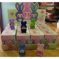 Blindbox 12 Labubu lông Ver 1 Babythree lông v3 va babythree lông thỏ thị trấn, mô hình Labubu Babythree