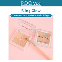 [Bling Glow] Bảng màu Concealer màu dạ quang / Concealer Pencil & Mix Concealer Palette