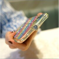 Bling Trái Tim Tình Yêu Kim Cương Ốp Lưng Kim Loại iPhone X XR XS MAX 7 8 Plus 11 Pro MAX Ốp Lưng Lấp Lánh Sang Trọng Kim Cương Giả Sáng Bóng Khung K03