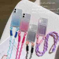 Bling Trong Suốt Đựng Thẻ Ví Đeo Ngang Vòng Cổ Dây Ốp Lưng Điện Thoại OPPO FIND X8 PRO X7 X6 X5 A3I A1 PRO A2 PRO A2M A3 PRO A36 A9 F11 A11X A32 A53 A5 A3S A55 A56 A57 A58 A72