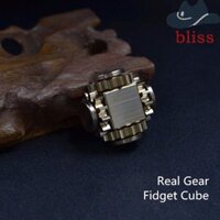 Bliss Bánh răng kim loại Fidget Spinner Vòng bi kim loại Đồng thau Vòng bi im lặng Con quay hồi chuyển Đồ chơi giải nén Đầu ngón tay Con quay hồi chuyển cơ khí
