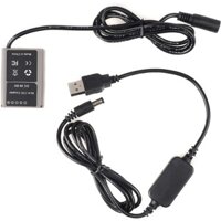 Bln-1 5V 2A Đầu Vào DC Khớp Nối Bộ Chuyển Đổi Pin Giả Có Đầu Nối Cáp Nguồn USB Cho Máy Ảnh DSLR Olympus EM1 E-M5 E-P5 Pen-F