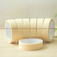 Block 6 cuộn băng keo giấy khổ 4.8cm - Dài 25m - Băng dính giấy, băng keo chặn màu, chặn sơn