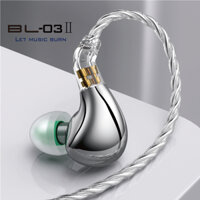 Blon BL03 II 10mm Dual-Chamber Dynamic Driver IEM Hifi Tai nghe với cáp có thể tháo rời 2 chân 0,78mm