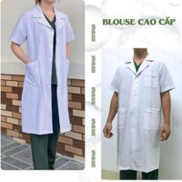 [Blu bác sĩ] Áo blouse trắng dáng dài dành cho bác sĩ đến 85kg