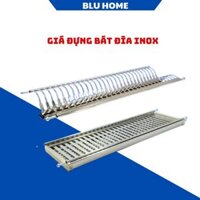 BLU HOME Giá để bát đĩa inox cố định dạng chữ V cao cấp lắp tủ bếp Inox 100% 2 tầng chính hãng bảo hành 5 năm