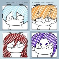 Blue LOCK Gương Mini Gương gấp hai mặt Phụ kiện trang điểm FJTPD4815 250327