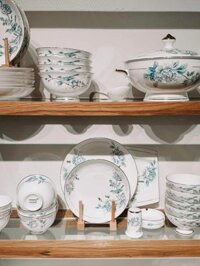 Blue Peony Dinnerware Set 48pcs SP24- Bộ Chén Bát 48 Món Hoa Mẫu Đơn Xanh Sứ Xương 04