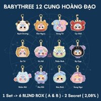 [BlueArttoy] Baby Three 12 Cung Hoàng Đạo Hộp Mù Bé Ba Móc Khóa Móc Chìa Khóa Quà Tặng