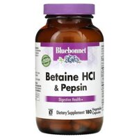 Bluebonnet Nutrition Betaine HCL & Pepsin 180 Vegetable Capsules