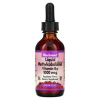Bluebonnet Nutrition Liquid CelluarActive Methylcobalamin Vitamin B12 Raspberry 1,000 mcg 2 fl oz (59 ml)