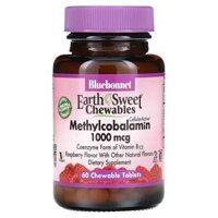 Bluebonnet Nutrition EarthSweet Chewables Methylcobalamin Raspberry 1.000 mcg 60 Chewable Tablets