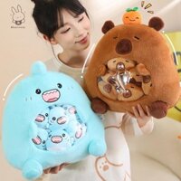 Bluecandy Mới Capybara Hình Cá Mập Túi Ăn Nhẹ Sang Trọng Đồ Chơi Siêu Mềm Hoạt Hình Squishy Gối Ngộ nghĩnh Thực Phẩm Búp Bê Quà Tặng Sinh Nhật Trang Trí Phòng Mới