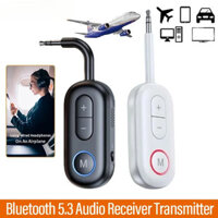 Bluetooth 5.3 Bộ Thu Âm Thanh 3.5 Mm AUX Jack Máy Bay USB Dongle Bộ Chuyển Đổi Không Dây Cho Tivi PC Tai Nghe Xe Bộ Loa