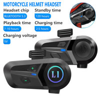 Bluetooth 5.3 Mũ bảo hiểm xe máy Tai nghe không dây Cuộc gọi rảnh tay Tai nghe Moto chống nước Máy nghe nhạc