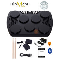 Bluetooth Bộ Trống Điện Tử Konix ED01 7 Mặt Ultra-Portable 7-Pad Electronic Digital Drum Kit ED1 Hàng Chính Hãng - Kèm Móng Gẩy DreamMaker