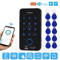 Bluetooth chống nước Wifi Tuya Bộ điều khiển truy cập vân tay Bàn phím RFID Hệ thống bàn phím cảm ứng WG26 Ứng dụng thông minh Dụng cụ mở cửa từ xa