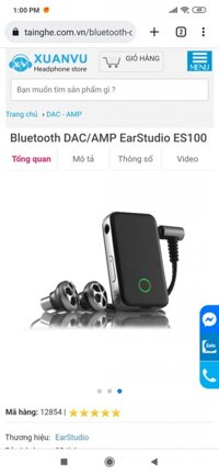 Bluetooth DAC/AMP Radsone EarStudio ES100 và tai nghe Sony Extra Bass MDR-XB55A