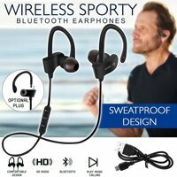 Bluetooth Không Dây 4.1 Khử Tiếng Ồn Tai Nghe Chạy Bộ Thể Thao Âm Thanh Nổi Tai Nghe Trong Tai Tai Nghe Cho iPhone 6 S 6 Plus 5S Samsung Galaxy S6 Note 5 Đỏ [bonus]