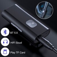 Bluetooth Receiver 5.0 Wireless Audio Receptor Portable Adapter 3.5mm AUX Jack For Speaker Headphones With Mic