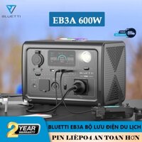 BLUETTI EB3A Trạm sạc dự phòng 84000mAh /600W /220V Pin LiFePO4 - Trạm điện di động, Máy phát điện, Camping Cắm trại