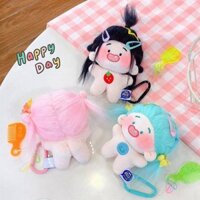Blush Little Crazy Doll Cute Toothless Cotton Doll Plush Key Chain Pendant DIY Hair Tie Ugly Doll aBgi