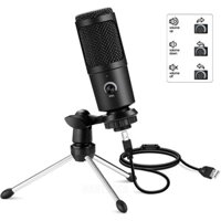 Bm85 USB Condenser Micrô Podcast Giọng Hát Có Chân Đế Họa Tiết Cardioid, Mic Kim Loại Studio Cho Điện Thoại PC Karaoke