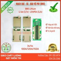BMS GNE | Mạch sạc, xả và bảo vệ pin Lithium Li-ion 3,7v | LiFePO4 3,2v | 3s | 4s | 100A | 120A | 150A