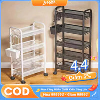 BMZAR Xe đẩy Spa 3 4 tầng Kệ kiểu mới sắt mắt lưới Kệ để đồ đa năng Kệ đựng đồ đa năng Kệ 4 tầng có bánh xe
