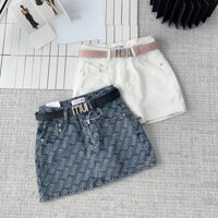 BN Store - Chân váy jean denim bò ngắn đai M  QCCC CV0609 6122 -BN07
