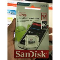 BN Thẻ nhớ MicroSDXC 64GB SanDisk Ultra Class 10 533x 80MB/s 4 1