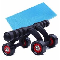 [BN123] Con lăn tập cơ bụng 4 bánh  KAMA Ab Roller KÈM THẢM _(CÓ BẢO HÀNH)