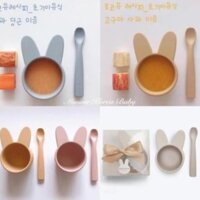 [BN123] Set Bát Thìa Ăn Dăm ROCOU Hàn Quốc 🐰FREESHIP🐰 Chất Liệu Silicone An Toàn Cho Bé [Có Sẵn] thangthien tu65fiz9cs
