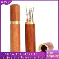 BNLO Thêu Hộp đựng kim khâu Gỗ đàn hương Bằng gỗ Hộp đựng kim Thủ công tự làm Thiết thực Phụ kiện chần Phổ thông