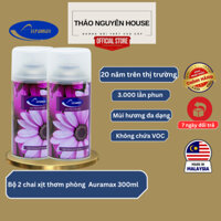 Bộ 02 chai nước hoa xịt thơm phòng Auramax 300ml