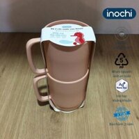 Bộ 02 cốc nước cao Amori 350ml-inochi-chất lượng chuẩn Nhật bản - Cam sữa - cao