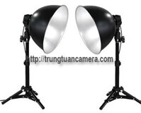 Bộ 02 đèn chụp ảnh sản phẩm đui E27 chóa đèn đường kính 27cm (chưa gồm bóng đèn)