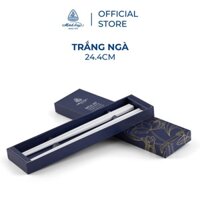 Bộ 02 đôi đũa sứ Minh Long 24.4 cm - Trắng ngà