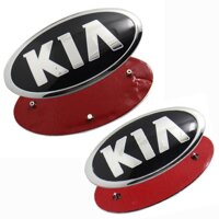 Bộ 02 logo KIA trước và sau 11.5*5.8 ( hai chân) và 13*6.5(Ba chân) [bonus]