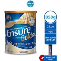 Bộ 02 lon Sữa bột Ensure Gold Vani (HMB) 850g/lon