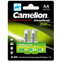 Bộ 02 Pin sạc AA 2500mAh Accu Ni-MH Rechargeable Battery 1.2V CAMELION