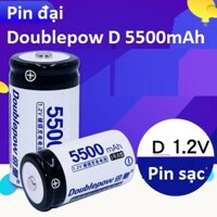 Bộ 02 pin sạc cỡ đại Doublepow D 5500mah