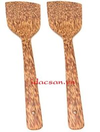 Bộ 02 Sạn Chiên Xào Nhỏ (30CM) Bằng Gỗ Dừa - Mỹ Nghệ Bến Tre