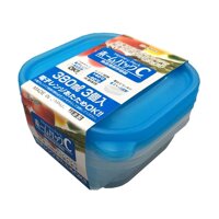 Bộ 03 hộp đựng thực phẩm có nắp đậy Nakaya 380ml - Hàng nội địa Nhật Bản - Xanh